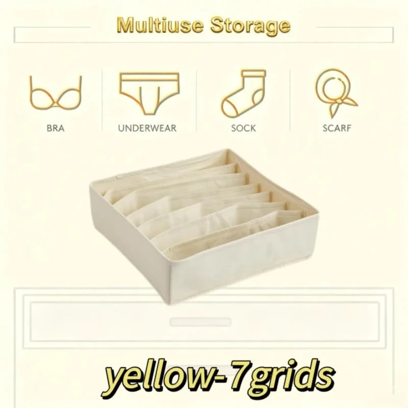 Fabric Drawer Organiser for Underwear & Socks – Storage Box for Closet & Wardrobe