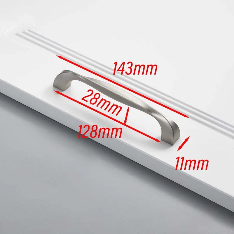 Matte Brushed Nickel Cabinet Handle – Modern Zinc Alloy Drawer Pull