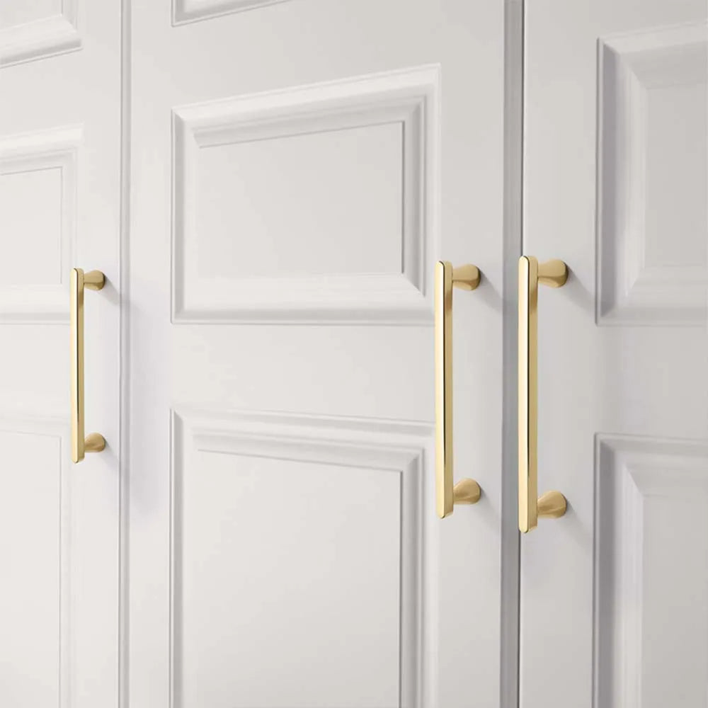 European Zinc Alloy Cabinet Handle – Brushed Copper, Pearl Grey & Gold