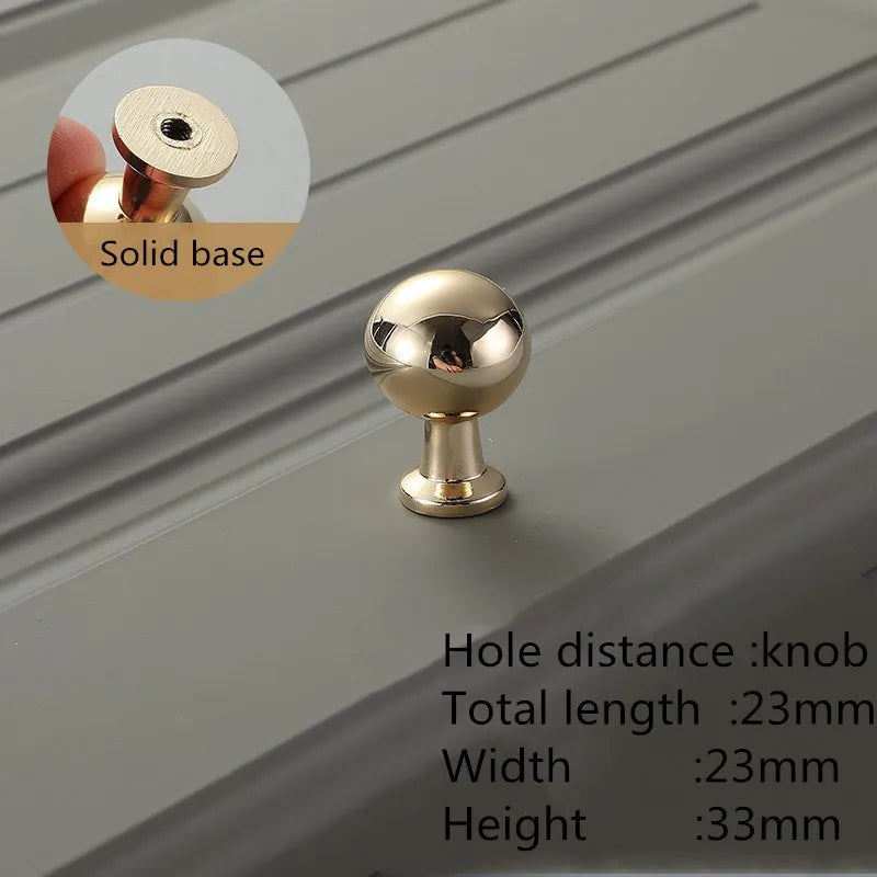 Bright Gold Zinc Alloy Cabinet Handle – Modern Door Knob & Drawer Pull | Home Hardware