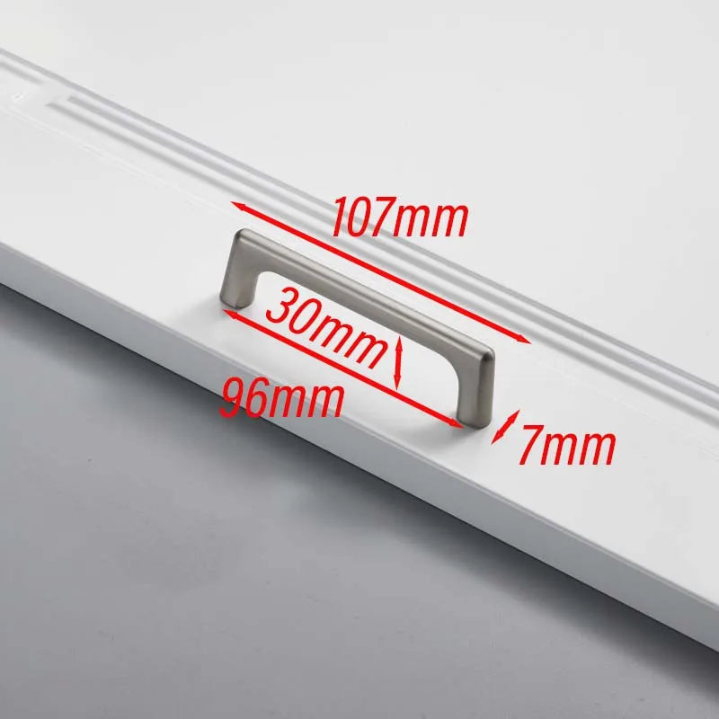 Matte Brushed Nickel Cabinet Handle – Modern Zinc Alloy Drawer Pull