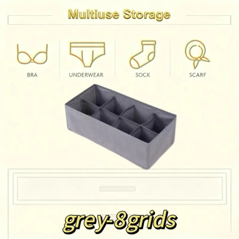 Fabric Drawer Organiser for Underwear & Socks – Storage Box for Closet & Wardrobe