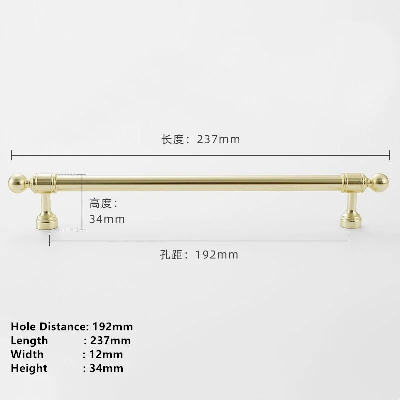 Gold & Silver European Cabinet Handle – Bar Pull Drawer Knob | Furniture Hardware