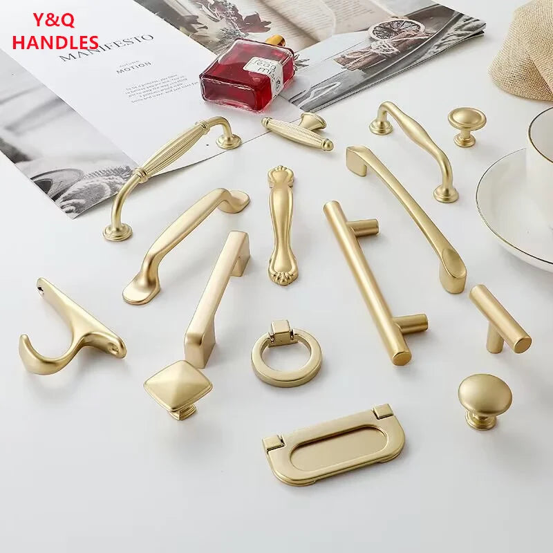 Golden Cabinet Knob & Drawer Pull – Zinc Alloy Simplicity Hardware | Kitchen & Furniture