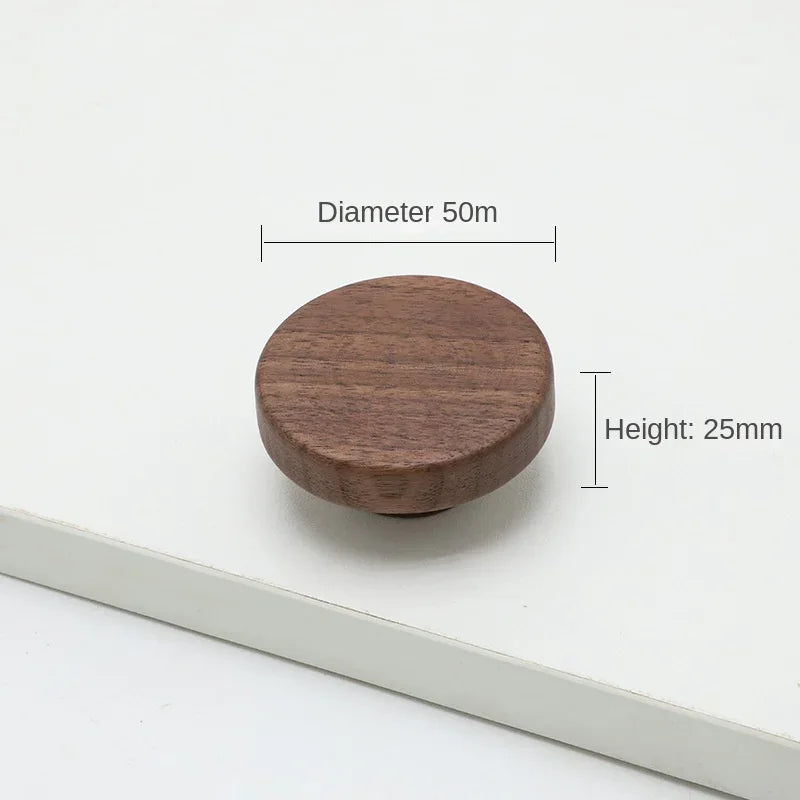Bow-Shaped Wooden Cabinet Handle – Beech & Black Walnut Drawer Pull | Wardrobe