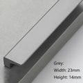 Extended Aluminium Alloy Cabinet Handle – Minimalist Black Drawer & Closet Pull