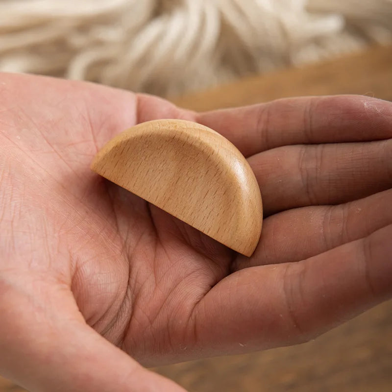 Solid Wood Cabinet Handle – Natural Log Colour Drawer Pull | Children's Wardrobe