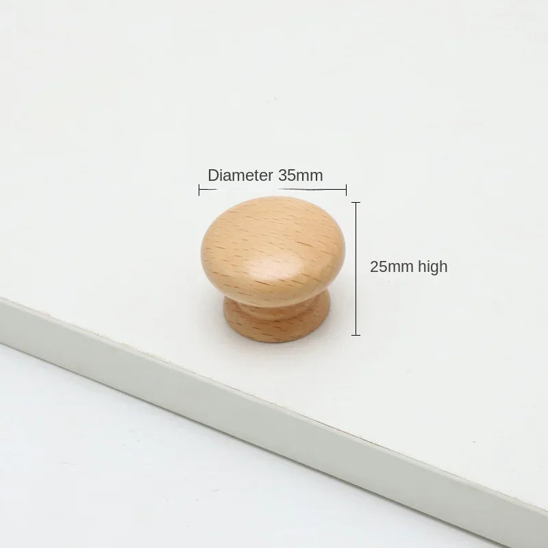 Bow-Shaped Wooden Cabinet Handle – Beech & Black Walnut Drawer Pull | Wardrobe