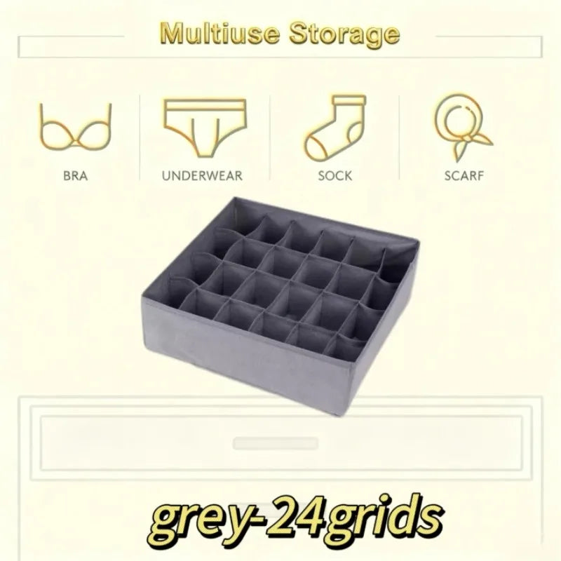 Fabric Drawer Organiser for Underwear & Socks – Storage Box for Closet & Wardrobe