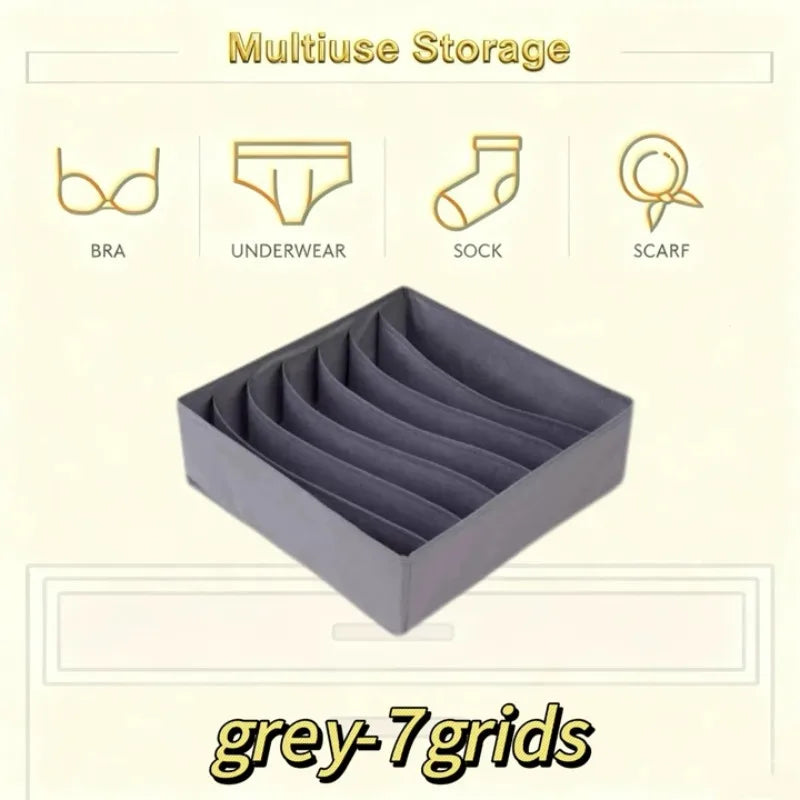 Fabric Drawer Organiser for Underwear & Socks – Storage Box for Closet & Wardrobe