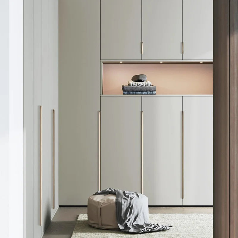Hidden Minimalist Cabinet Handle – No-Drill Black Edge Pull | Custom Length 80–1200mm