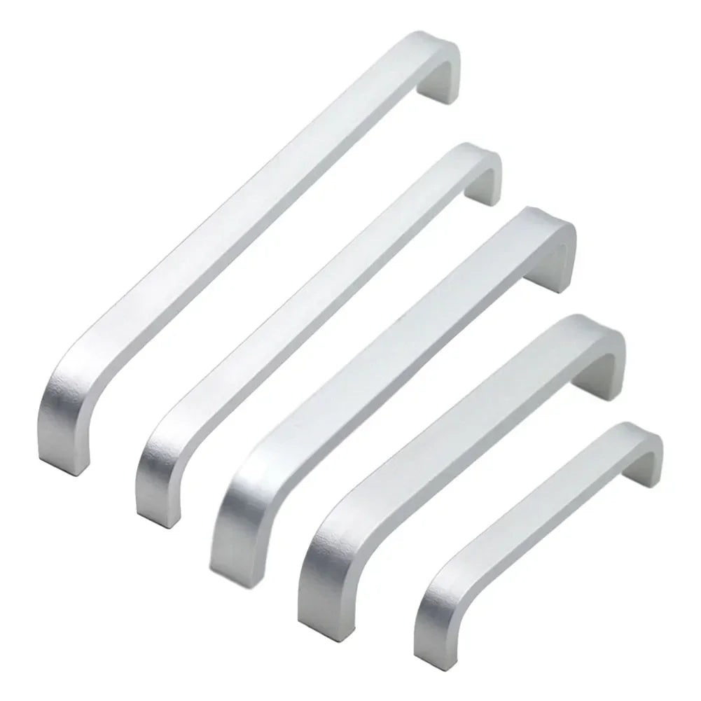 Brushed Space Aluminium Cabinet Handle – Modern Wardrobe Door & Drawer Knob