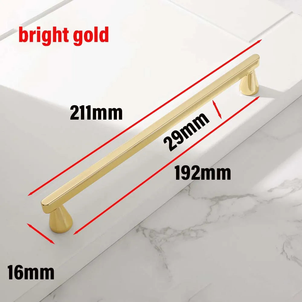 European Zinc Alloy Cabinet Handle – Brushed Copper, Pearl Grey & Gold