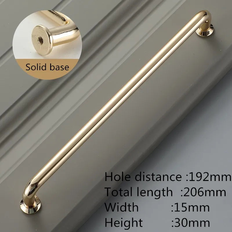 Bright Gold Zinc Alloy Cabinet Handle – Modern Door Knob & Drawer Pull | Home Hardware