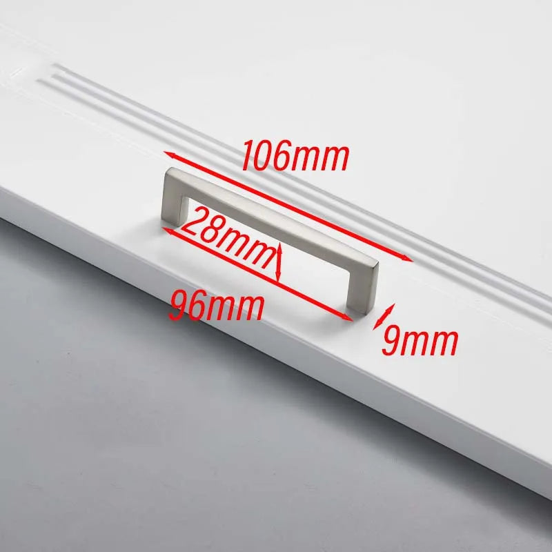 Matte Brushed Nickel Cabinet Handle – Modern Zinc Alloy Drawer Pull