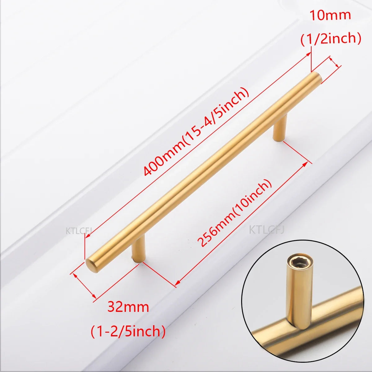 Cylindrical Metal Cabinet Handle – Silver, Black & Gold Modern Kitchen Pull