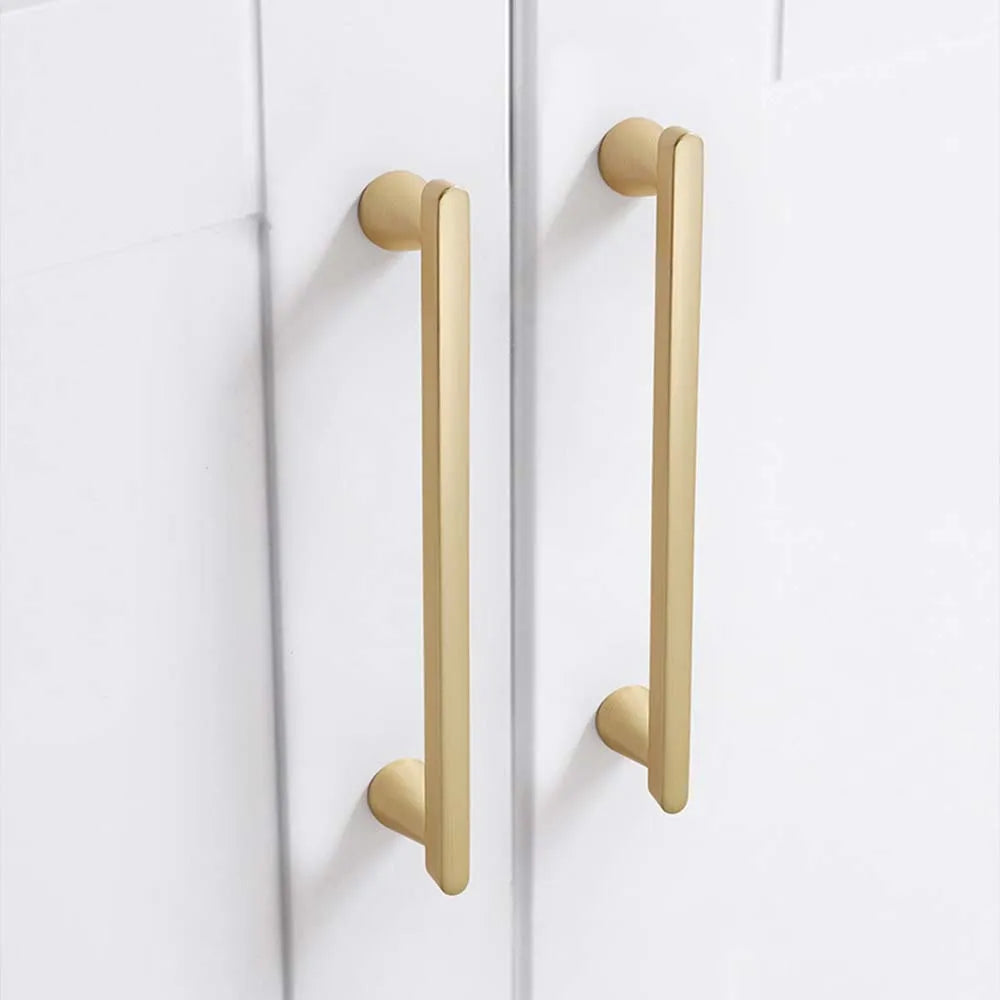 European Zinc Alloy Cabinet Handle – Brushed Copper, Pearl Grey & Gold