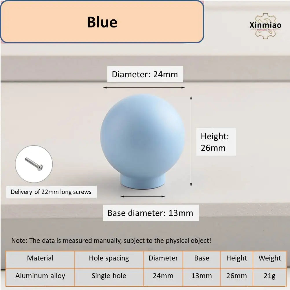 Kids Room Semi-Circle Cabinet Handle – Pastel Colour Aluminium Pull | Modern Design