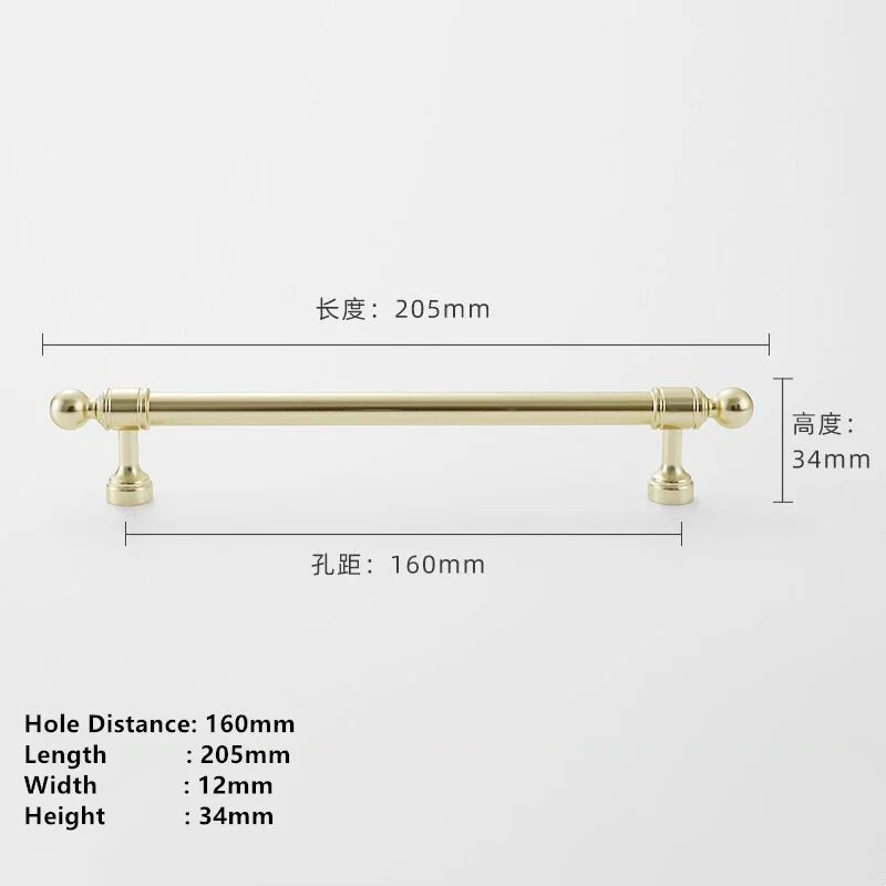 Gold & Silver European Cabinet Handle – Bar Pull Drawer Knob | Furniture Hardware