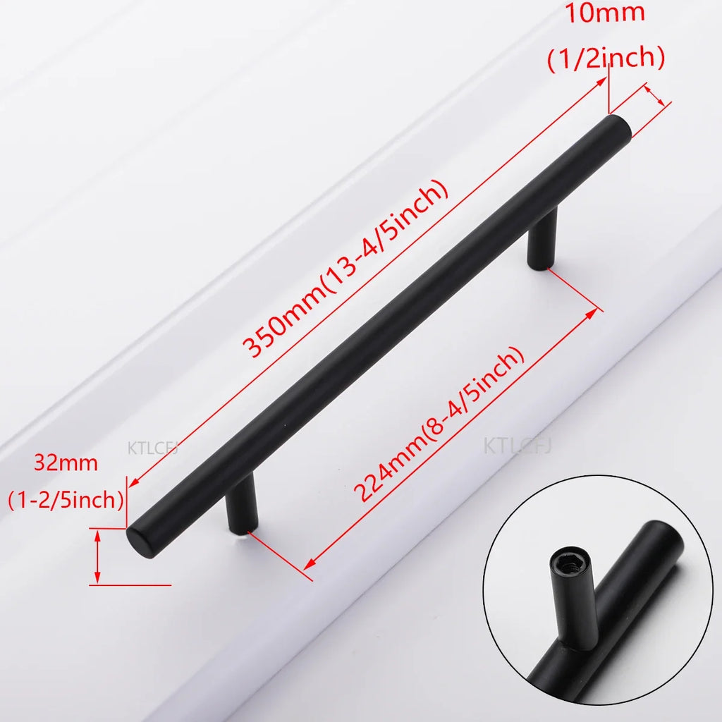 Cylindrical Metal Cabinet Handle – Silver, Black & Gold Modern Kitchen Pull