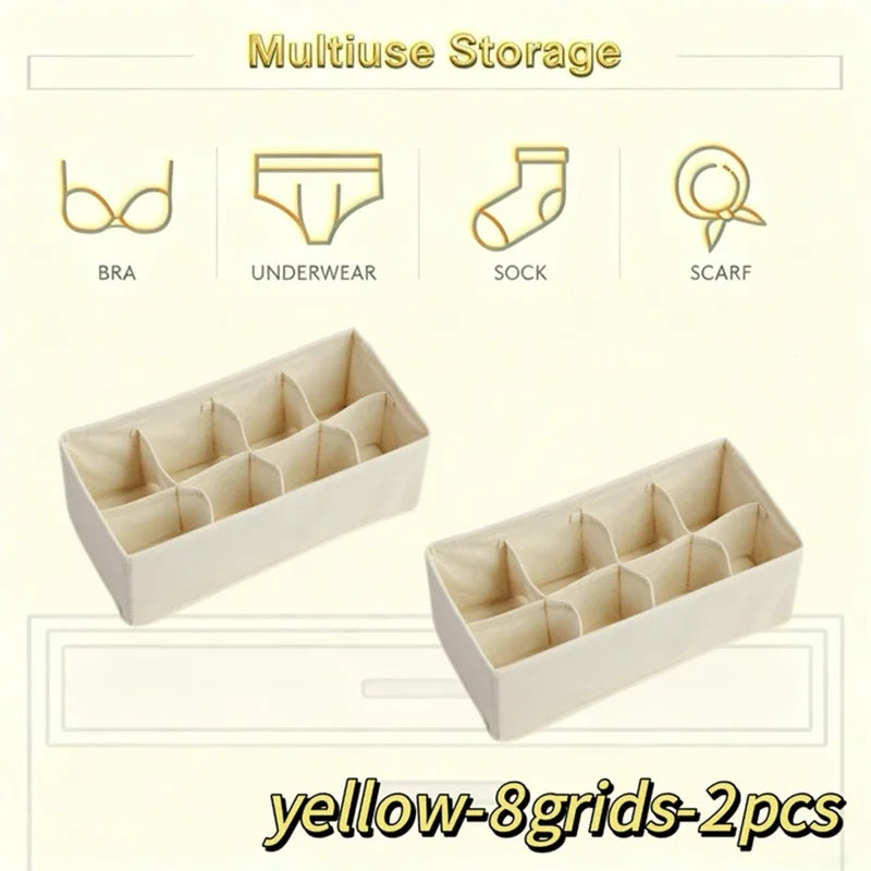 Fabric Drawer Organiser for Underwear & Socks – Storage Box for Closet & Wardrobe