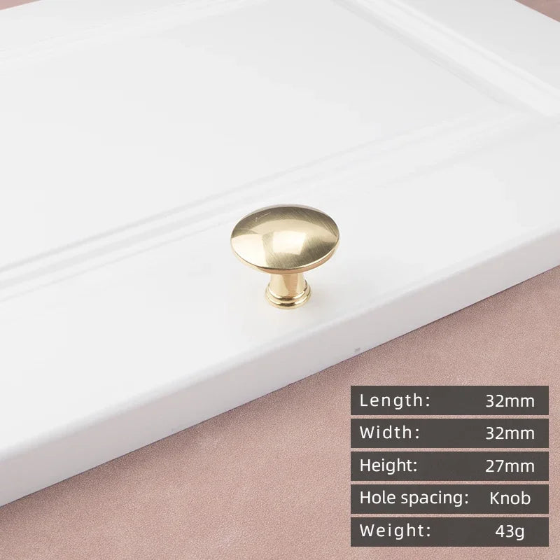 Modern Zinc Alloy Cabinet Handle – Gold Knob & Drawer Pull | European Light Luxury