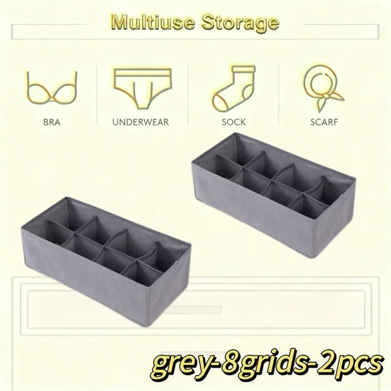 Fabric Drawer Organiser for Underwear & Socks – Storage Box for Closet & Wardrobe