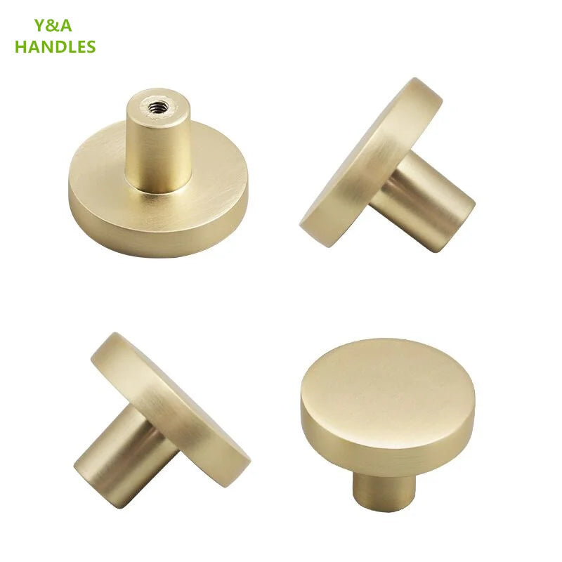 Classic Round Cabinet Knob – Gold & Black Drawer Pull | Kitchen & Furniture Hardware