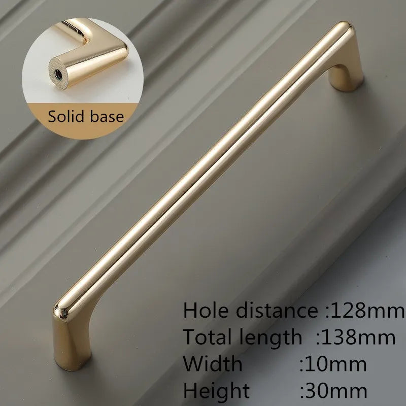 Bright Gold Zinc Alloy Cabinet Handle – Modern Door Knob & Drawer Pull | Home Hardware