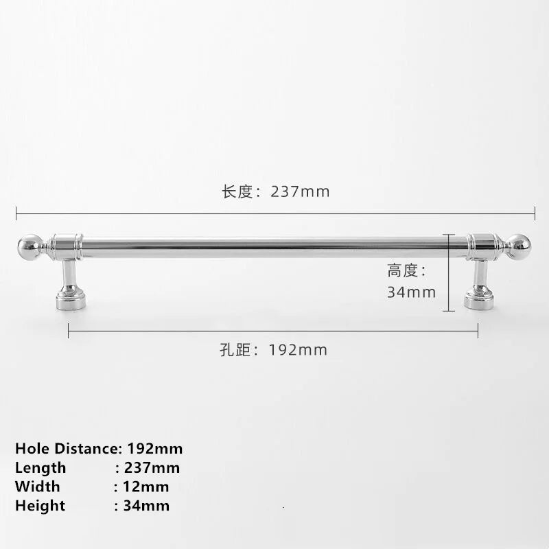Gold & Silver European Cabinet Handle – Bar Pull Drawer Knob | Furniture Hardware