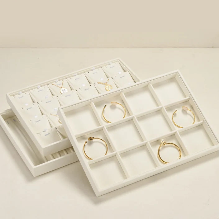 White jewellery display tray 