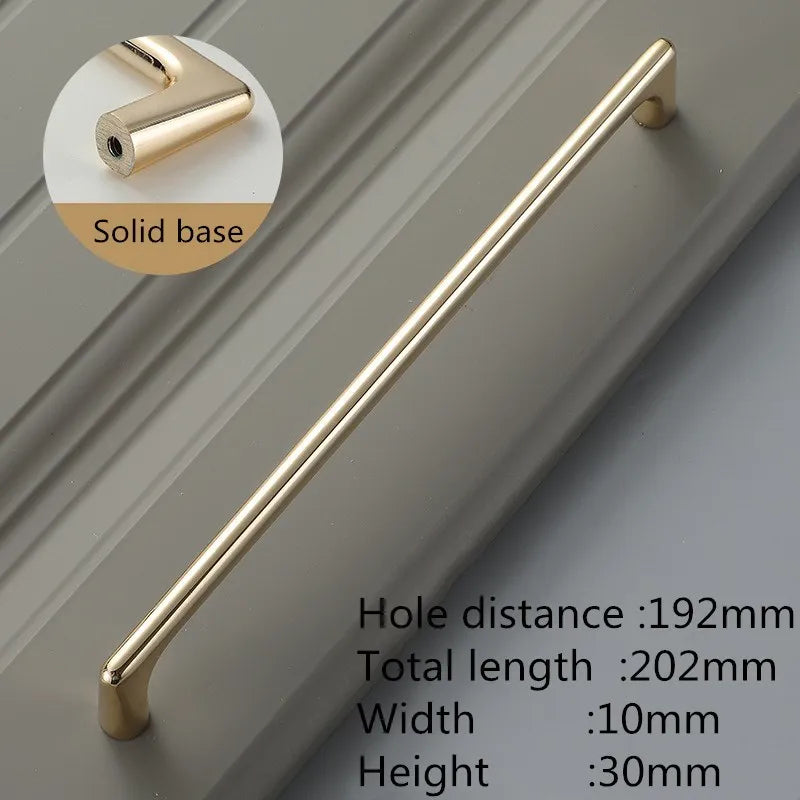 Bright Gold Zinc Alloy Cabinet Handle – Modern Door Knob & Drawer Pull | Home Hardware