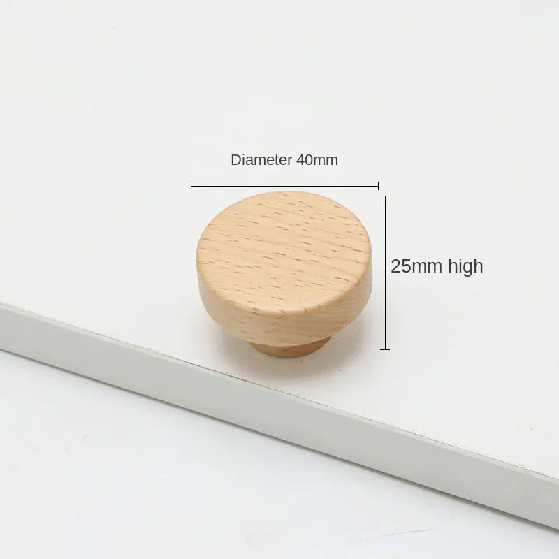 Bow-Shaped Wooden Cabinet Handle – Beech & Black Walnut Drawer Pull | Wardrobe
