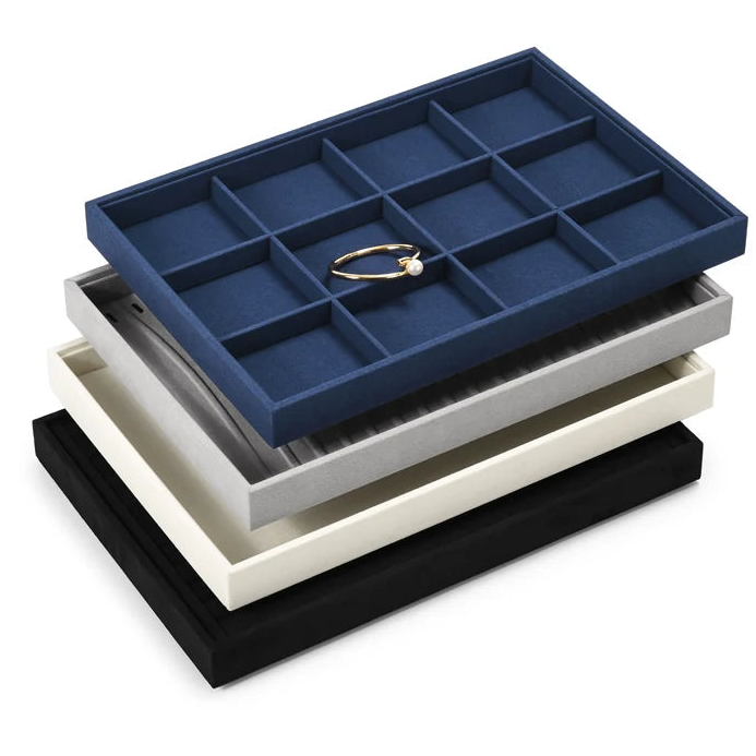 Stackable Jewellery Organiser Tray – Storage for Rings, Necklaces & Bracelets