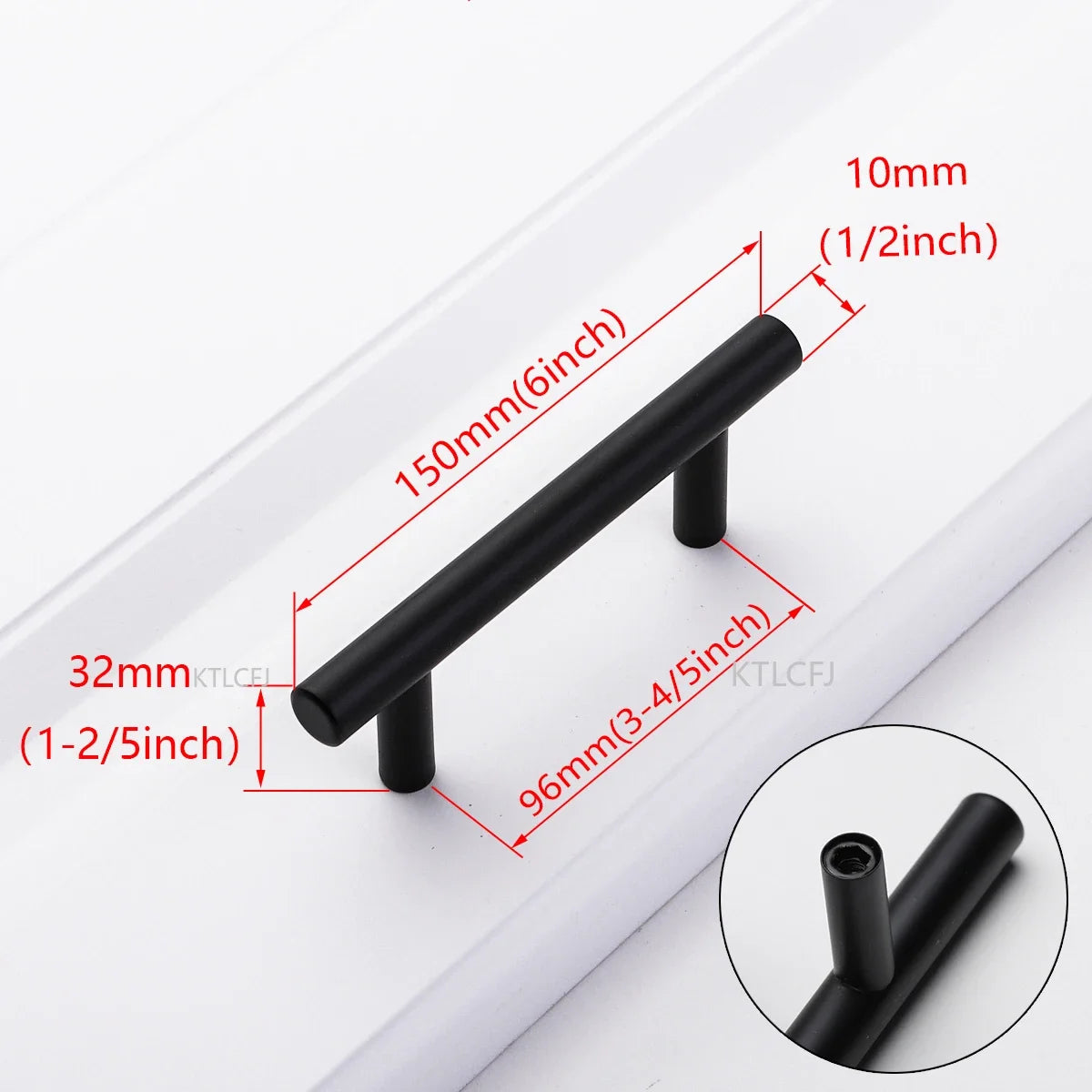Cylindrical Metal Cabinet Handle – Silver, Black & Gold Modern Kitchen Pull