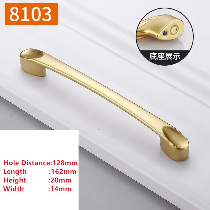 Pearl Gold Aluminium Cabinet Handle – Modern Bar Pull | Kitchen & Furniture