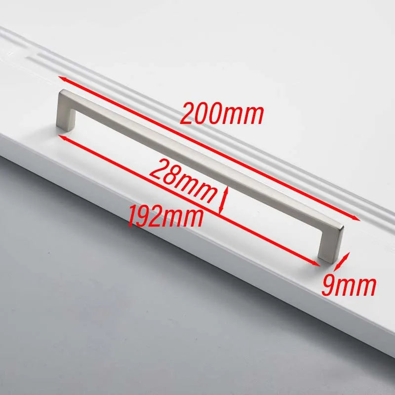 Matte Brushed Nickel Cabinet Handle – Modern Zinc Alloy Drawer Pull