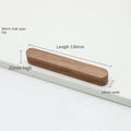 Bow-Shaped Wooden Cabinet Handle – Beech & Black Walnut Drawer Pull | Wardrobe