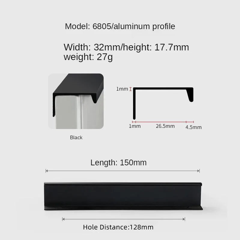 Concealed Cabinet Handle – Invisible Drawer Pull | Minimalist Kitchen & Furniture