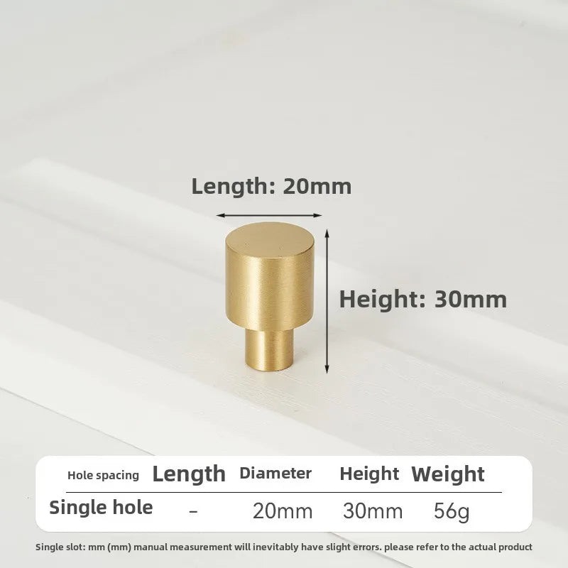 Solid Brass Cabinet Pull – French Gold Bar Handle | Ball Base Modern European