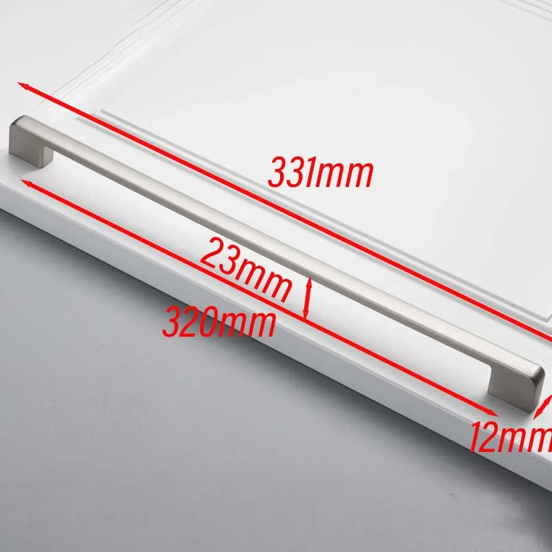 Matte Brushed Nickel Cabinet Handle – Modern Zinc Alloy Drawer Pull