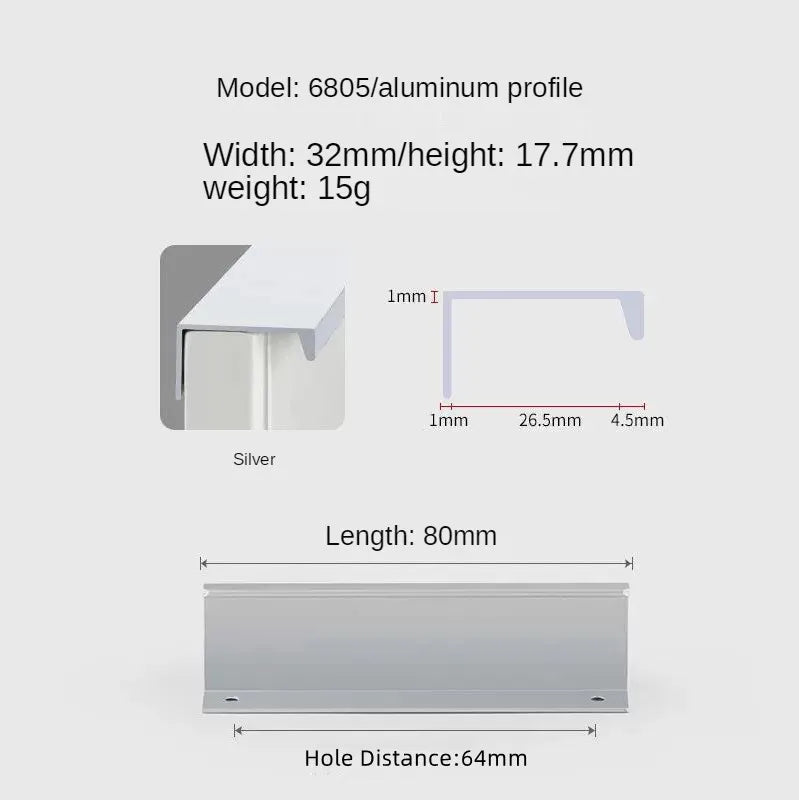 Concealed Cabinet Handle – Invisible Drawer Pull | Minimalist Kitchen & Furniture