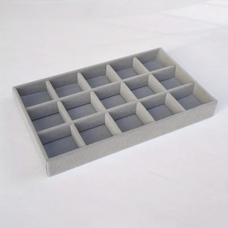 Velvet Jewellery Display Tray – Ring, Earring & Necklace Organiser Storage Box