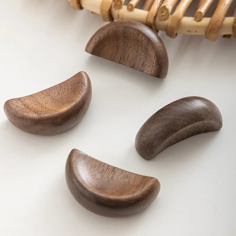 Solid Wood Cabinet Handle – Natural Log Colour Drawer Pull | Children's Wardrobe