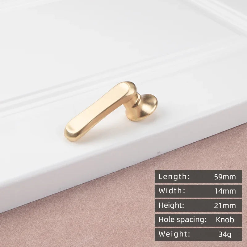 Modern Zinc Alloy Cabinet Handle – Gold Knob & Drawer Pull | European Light Luxury