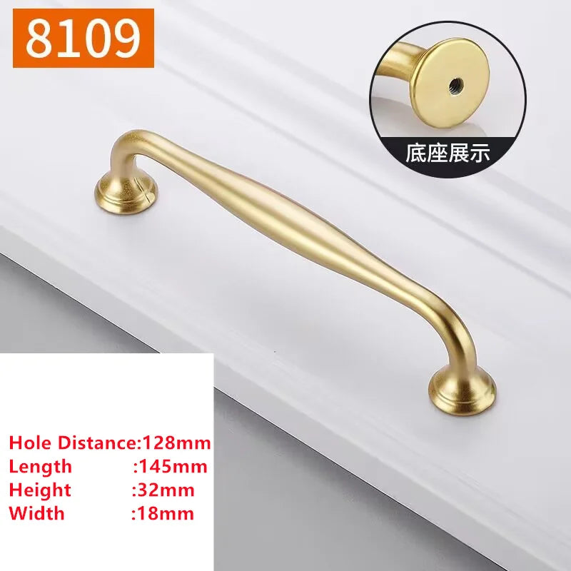 Pearl Gold Cabinet Handle – Zinc Alloy Knob & Drawer Pull | Kitchen Hardware