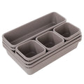 8-Piece Adjustable Drawer Organiser Set – Plastic Trays for Kitchen, Makeup & Office