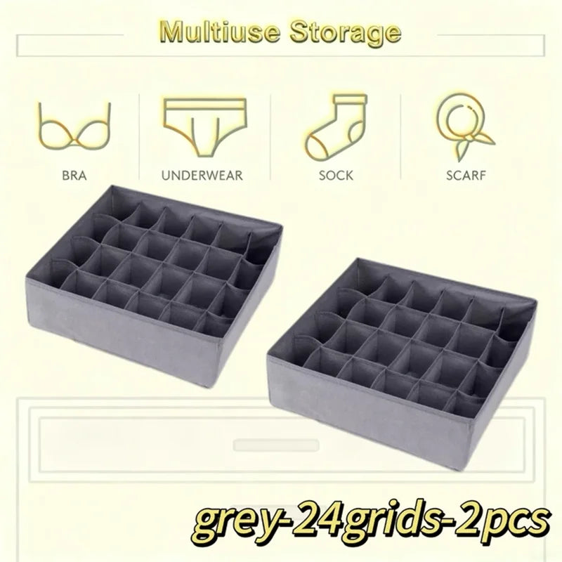 Fabric Drawer Organiser for Underwear & Socks – Storage Box for Closet & Wardrobe