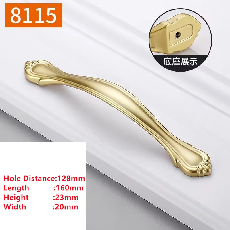 Pearl Gold Aluminium Cabinet Handle – Modern Bar Pull | Kitchen & Furniture