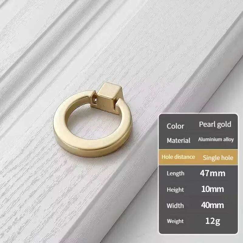 Pearl Gold Cabinet Handle – Zinc Alloy Knob & Drawer Pull | Kitchen Hardware
